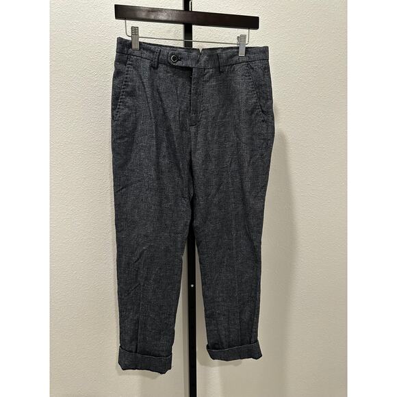 Massimo Dutti Womens Blue Dress Crop/Ankle Pant Size 30 - Picture 9 of 9